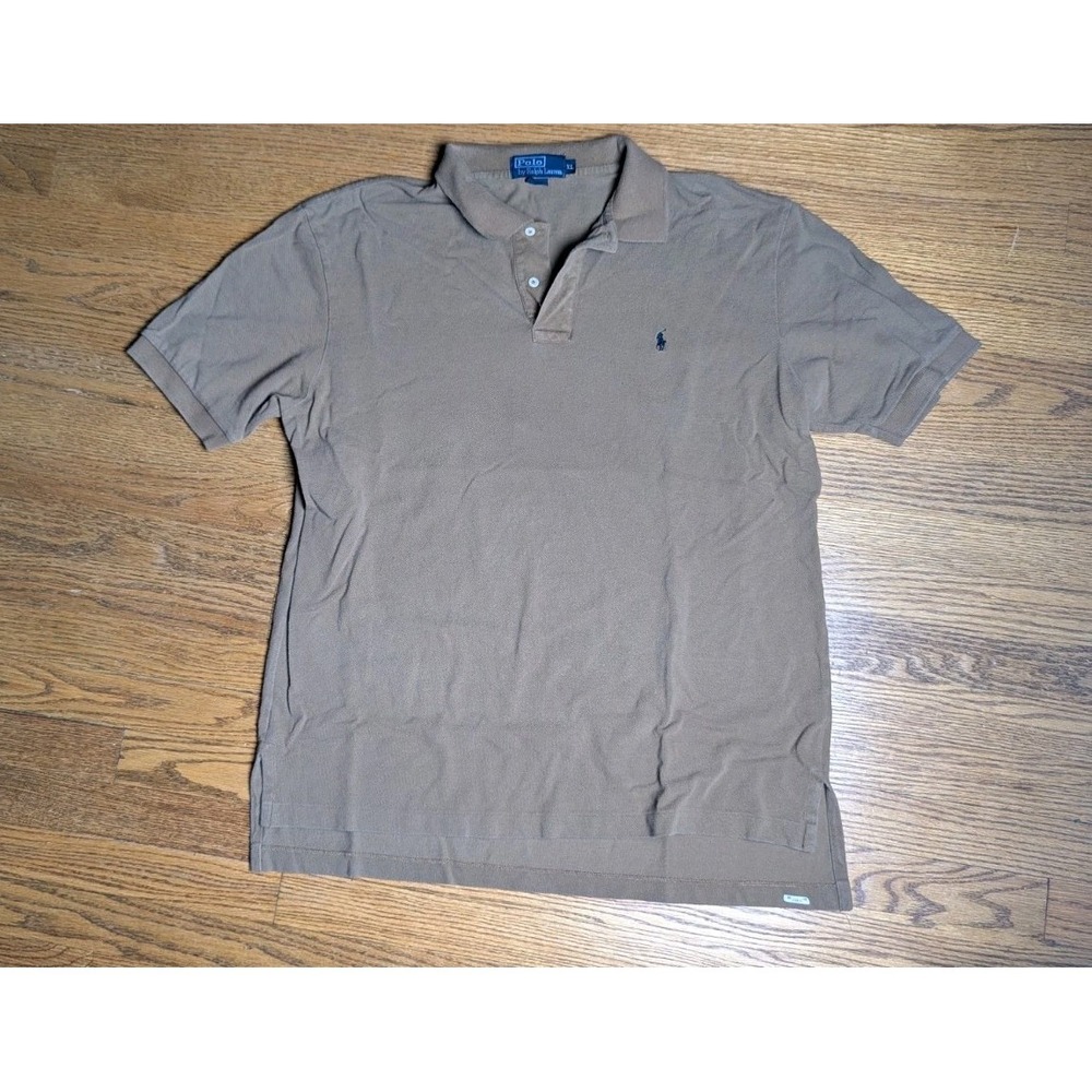 POLO RALPH LAUREN CLASSIC FIT LIGHT BROWN POLO SHIRT SIZE XL Neutral biege